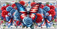 Patriotic Floral Butterfly - Sublimation Transfer