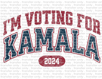 I'm Voting For Kamala 2024 - Waterslide, Sublimation Transfers