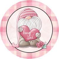 Valentine's Gnome - Round Template Transfers for Coasters