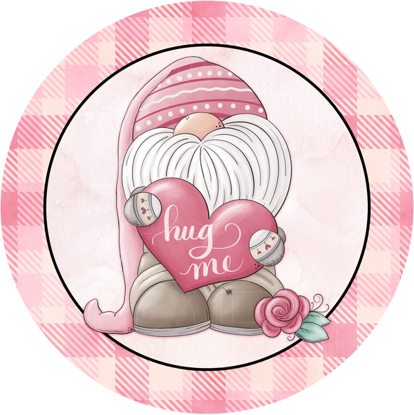 Valentine's Gnome - Round Template Transfers for Coasters