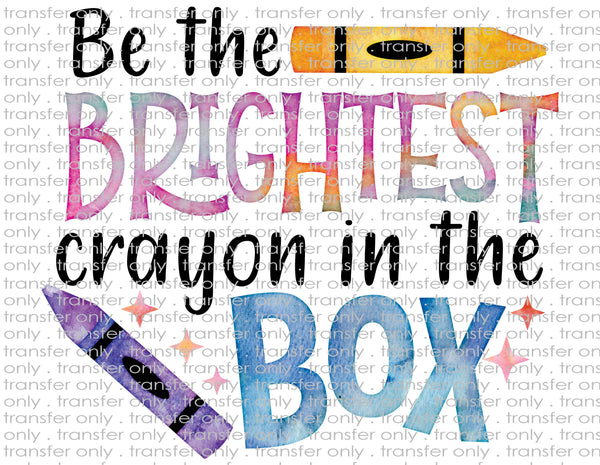 School Crayon Box - Waterslide, Sublimation Transfers