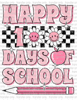 100 Days of School - Waterslide, Sublimation Transfers