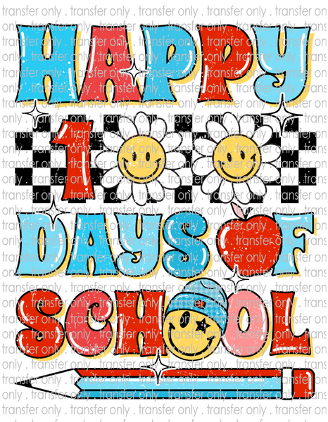 100 Days of School - Waterslide, Sublimation Transfers