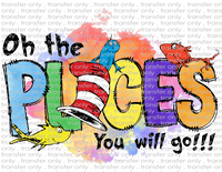 Oh The Places You Will Go - Waterslide, Sublimation Transfers