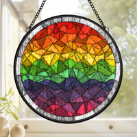 Rainbow Prism - Stained Glass Effect - Clear Vinyl Transfer