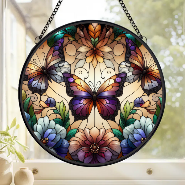 Butterfly - Stained Glass Effect - Clear Vinyl Transfer