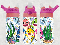 Baby Sharks - 12 oz Tumbler Wrap Sublimation Transfers