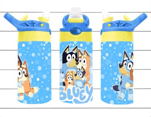 Blue Character Dog - 12 oz Tumbler Wrap Sublimation Transfers