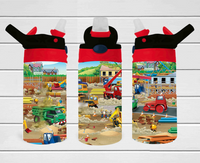 Construction Site - 12 oz Tumbler Wrap Sublimation Transfers