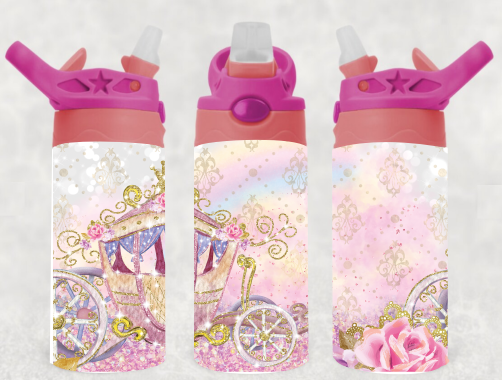 Princess Carriage - 12 oz Tumbler Wrap - Vinyl Transfers