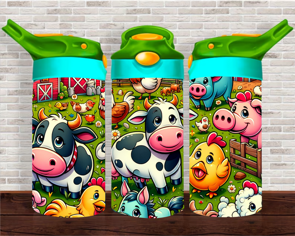 Farm Animals - 12 oz Tumbler Wrap - Vinyl Transfers