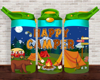 Happy Camper - 12 oz Tumbler Wrap - Vinyl Transfers