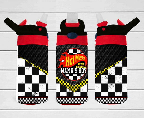 Mama's Boy Hot Mess - 12 oz Tumbler Wrap Sublimation Transfers