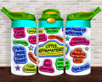 Positive Affirmations - 12 oz Tumbler Wrap - Vinyl Transfers