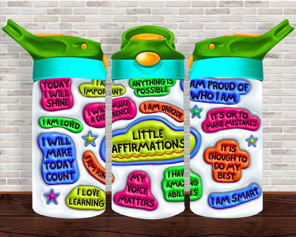 Positive Affirmations - 12 oz Tumbler Wrap Sublimation Transfers