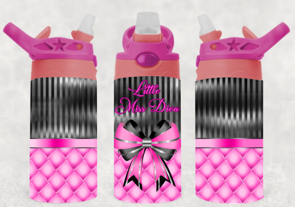 Little Miss Diva - 12 oz Tumbler Wrap Sublimation Transfers