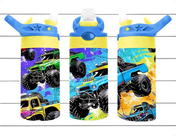 Monster Trucks - 12 oz Tumbler Wrap Sublimation Transfers