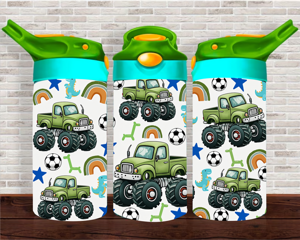 Monster Trucks - 12 oz Tumbler Wrap - Vinyl Transfers