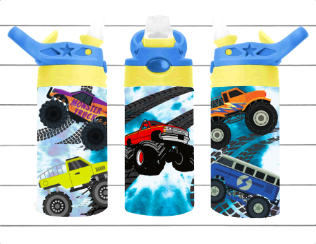 Monster Trucks - 12 oz Tumbler Wrap Sublimation Transfers