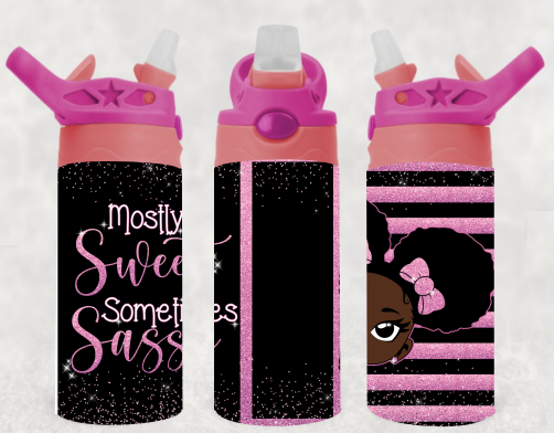 Mostly Sweet Sometimes Sassy- 12 oz Tumbler Wrap - Vinyl Transfers