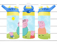 Pig Family - 12 oz Tumbler Wrap Sublimation Transfers