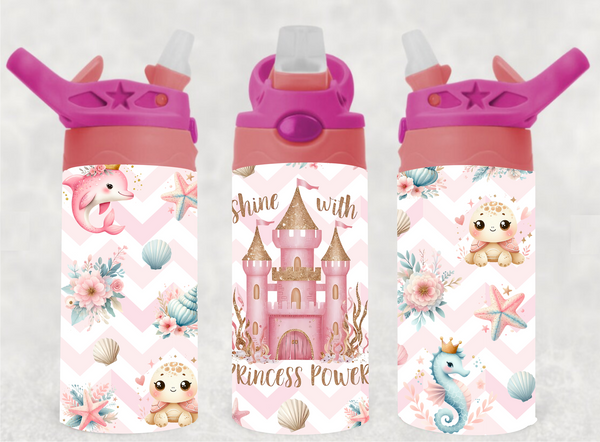 Shine With Princess Power - 12 oz Tumbler Wrap Sublimation Transfers