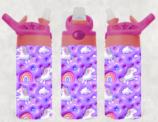 Unicorn Puff Effect - 12 oz Tumbler Wrap Sublimation Transfers