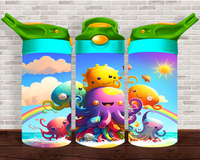 Octopus & Sea Creatures - 12 oz Tumbler Wrap Sublimation Transfers