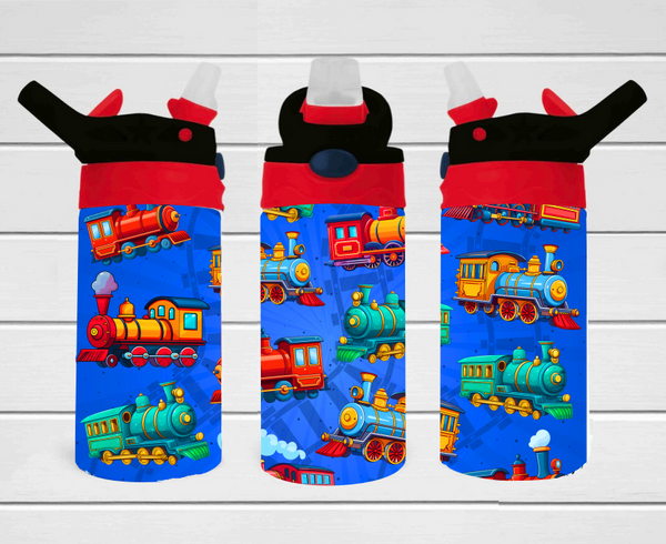 Choo Choo Trains - 12 oz Tumbler Wrap - Vinyl Transfers