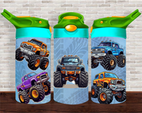 Monster Trucks - 12 oz Tumbler Wrap Sublimation Transfers