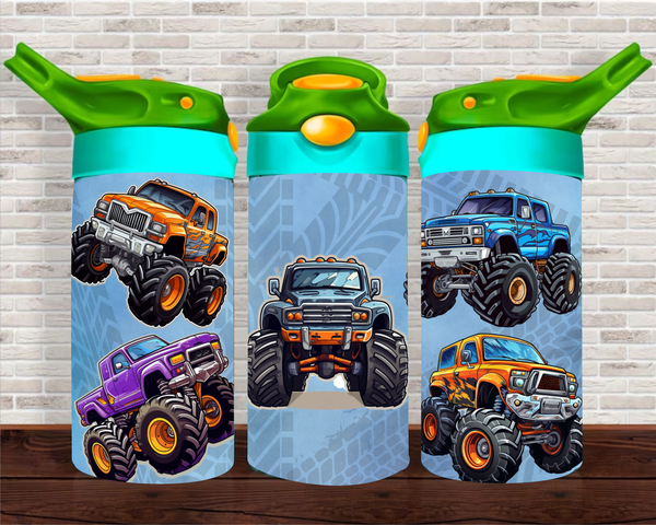 Monster Trucks - 12 oz Tumbler Wrap Sublimation Transfers