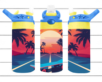 Skateboard Sunset - 12 oz Tumbler Wrap Sublimation Transfers