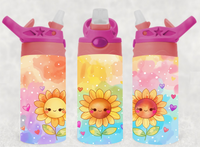 Playful Sunflowers - 12 oz Tumbler Wrap - Vinyl Transfers