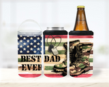 Best Dad Ever - 12 oz Can Holders & Slap Wrap - Sublimation Transfers