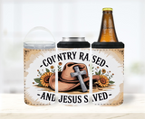 Country Raised & Jesus Saves - 12 oz Can Holders & Slap Wrap - Sublimation Transfers