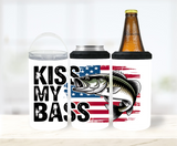 Kiss My Bass - 12 oz Can Holders & Slap Wrap - Sublimation Transfers