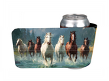 Running Horses - 12 oz Can Holders & Slap Wrap - Sublimation Transfers