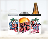 Sunkissed Cowgirl - 12 oz Can Holders & Slap Wrap - Sublimation Transfers