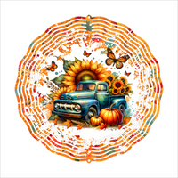 Autumn Vintage Truck - Wind Spinner - Sublimation Transfers