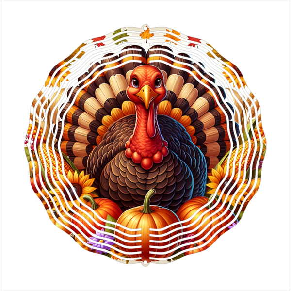 Thanksgiving Turkey - Wind Spinner - Sublimation Transfers