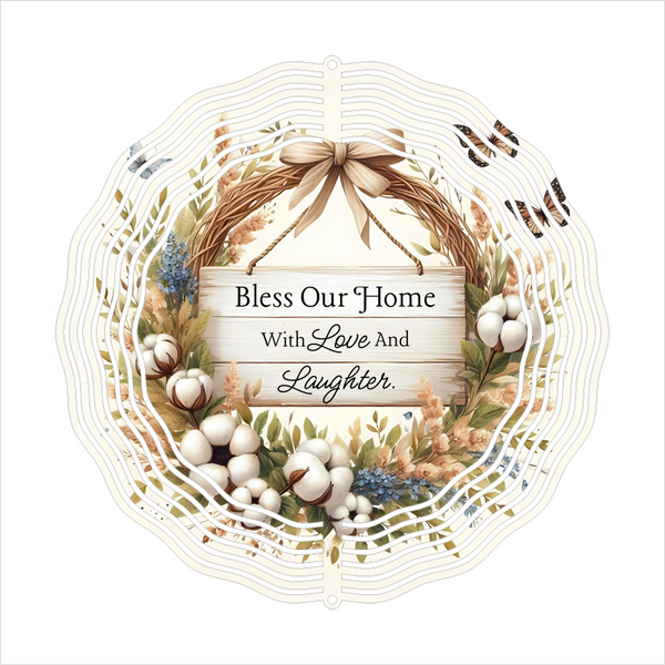 Bless Our Home With Love & Laughter - Wind Spinner - Sublimation Transfers