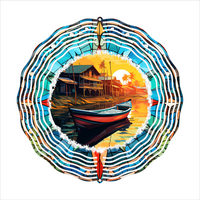 Sunset Canoe - Wind Spinner - Sublimation Transfers