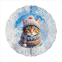 Winter Cat - Wind Spinner - Sublimation Transfers