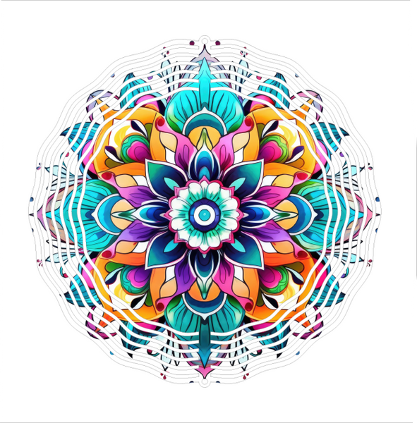 Colorful Flower - Wind Spinner - Sublimation Transfers