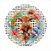 Country Cow - Wind Spinner - Sublimation Transfers