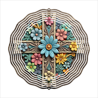 Wooden Cross - Wind Spinner - Sublimation Transfers