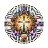 Glowing Cross - Wind Spinner - Sublimation Transfers