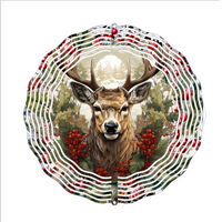 Christmas Deer - Wind Spinner - Sublimation Transfers