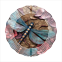 3D Metal Effect Dragonfly - Wind Spinner - Sublimation Transfers