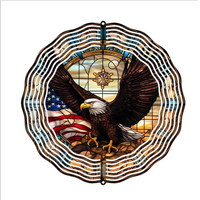 Eagle Stained Glass - Wind Spinner - Sublimation Transfers